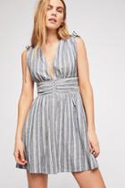 Roll The Dice Striped Mini Dress By Free People